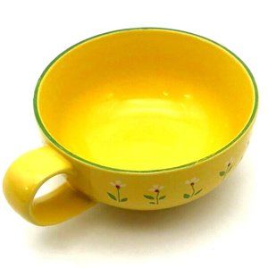 Teleflora Inc 1985 Yellow Daisy Flowers Large Handled Cup